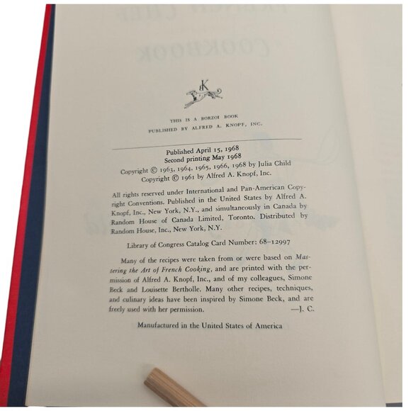 French Chef Cookbook By Julia Child 1968 1st Edition 2nd Printing Dust Jacket - Picture 5 of 16